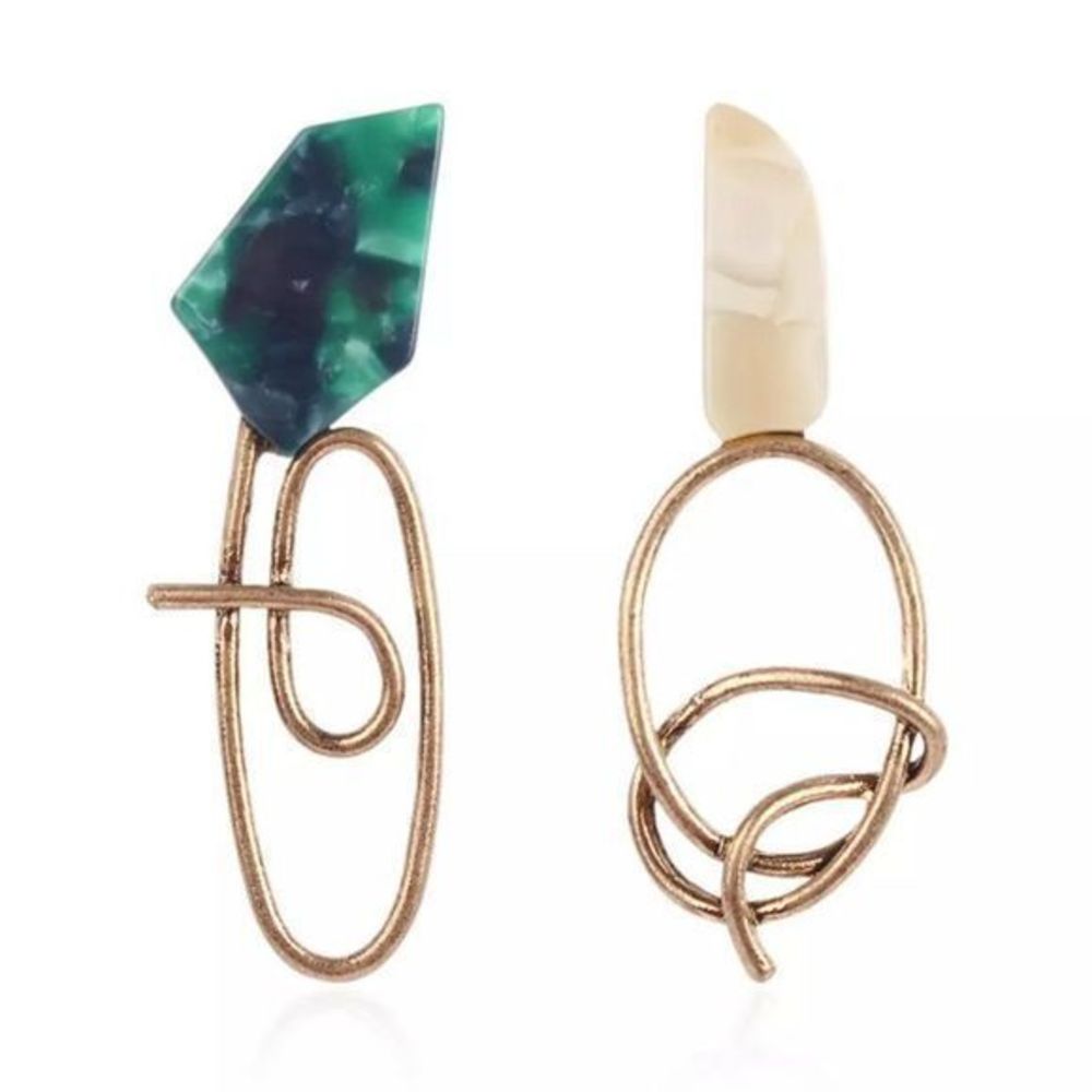 Abstract Art Style Mismatched Geometric Earrings